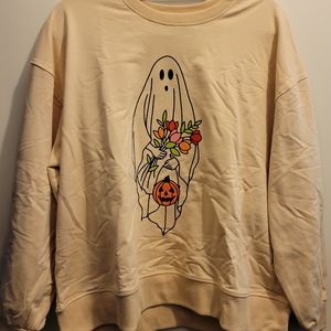 Ghost with flowers sweatshirt